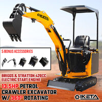 Crawler Excavator Mini Backhoe Briggs & Stratton Engine Digger Farm Brand New